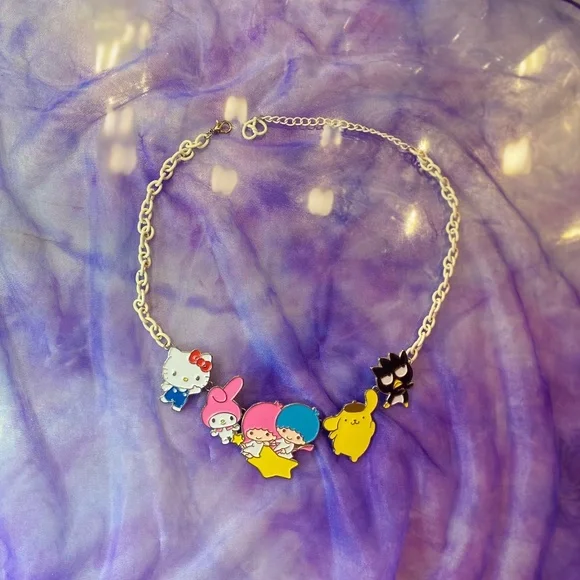 Sanrio Hello Kitty Enamel Pendants Maximalist Statement Necklace Women’s Adult - Picture 1 of 6